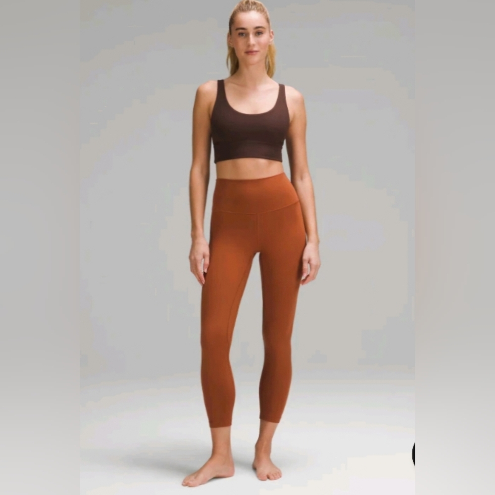 Lululemon Align Pant II 23" Scalloped Bottom Rustic Clay Leggings - Picture 1 of 4